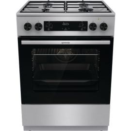 Gorenje Плита комбінована, 71л, 60x60см, дисплей, емальовані реш, програматор IconLed,нерж