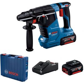 Bosch Перфоратор GBH 187-LI Professional акумуляторний, 2*18 В 5 Аг, SDS-Plus, 2.4 Дж, 980 об/хв, кейс, 2.9 кг