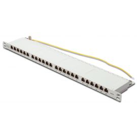 Digitus Патч-панель 19" 0.5U, 24 порти, Cat.6 STP зібрана, RAL 7035