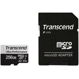 Transcend Карта пам'яті microSD 256GB C10 UHS-I U3 A2 R160/W125MB/s + SD