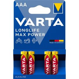 VARTA Батарейка LONGLIFE MAX POWER лужна AAA блістер, 4 шт.