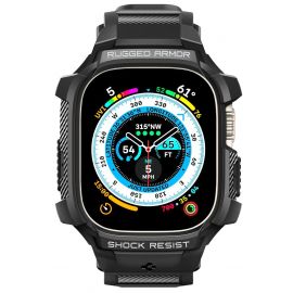 Spigen Чохол та ремінець 2в1 для Apple Watch Ultra 49mm Rugged Armor Pro, Black