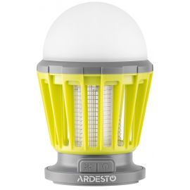 ARDESTO Ліхтар антимоскітний, 5 Вт, авт.робота 20 год, 6000-6500К, сонячна батарея, акумулятор 1200 мА•год., USB-C/USB-A, сіро-зелений
