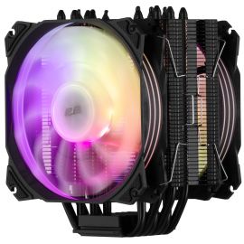 2E Gaming Процесорний кулер Air Cool AC120D6-ARGB, LGA1700, 1366, 1200, 115x, AM5, AM4, AM3, AM3+, AM2, AM2+, FM2, FM1, 4pin PWM, 3pin +5VARGB, TDP 200W