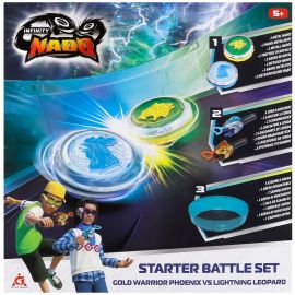 Infinity Nado Набір VI Starter Battle Set Gold Warrior Phoenix vs Lighting Leopard Золотий Воїн Фенікс проти Сліпучого Леопарда