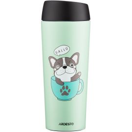 ARDESTO Термокухоль Coffee time Frenchie 450 мл, нержавіюча сталь, зелений