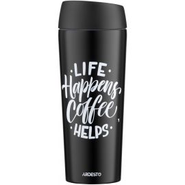 ARDESTO Термокухоль Coffee Time 450 мл, нержавіюча сталь, чорний
