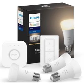 Philips Hue Стартовий комплект White (Bridge, Dimmer, лампа E27 White 3шт)