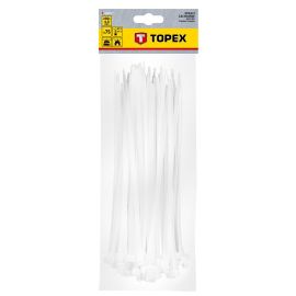Topex Хомут-стяжка, білий, 4.8х200мм, пластик, 75шт
