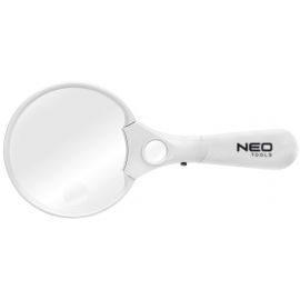 Neo Tools Збільшувальне скло, лупа, діаметр 110мм, 3 ступеня збільшення, LED підсвічування