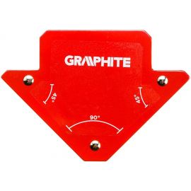 Graphite Кутник зварювальний 56H901, магнітний, 82x120x13мм, максимальна вантажопідйомність 11.4кг, кут 45,90°