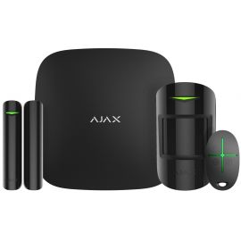 Ajax Комплект охоронної сигналізації StarterKit 2, hub2, motionprotect, doorprotect, spacecontrol, jeweller, бездротовий, чорний