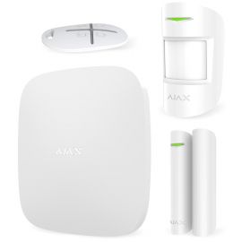 Ajax Комплект охоронної сигналізації StarterKit, hub, motionprotect, doorprotect, spacecontrol, jeweller, бездротовий, білий