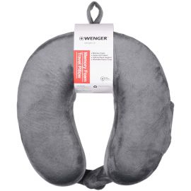 Wenger Подушка флісова, Memory Foam Travel Neck Pillow, сірий