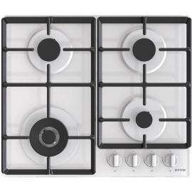 Gorenje Варильна поверхня газова на склі, 60см, чавун, білий