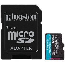 Kingston Карта пам'яті microSD 128GB C10 UHS-I U3 A2 R170/W90MB/s + SD