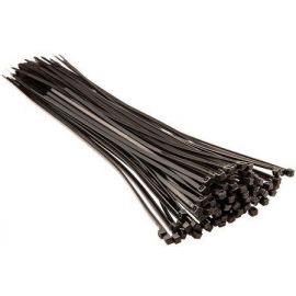 Top Tools Хомут-стяжка, чорний, 3.6x300мм, пластик, 100шт
