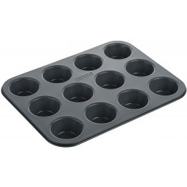ARDESTO Форма для випікання мафінів Tasty baking, 35х26.5х3см, 12шт, вуглецева сталь, сіро-блакитний