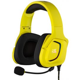 2E Gaming Гарнітура ігрова HG340, mini-jack/dual 3.5mm, RGB, 2м, жовтий