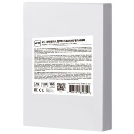 2E Плівка для ламінування A6, глянсове покриття, 100 мкм, 100шт