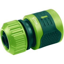 Verto Конектор для шланга, 1/2"-5/8", з аквастопом, двокомпонентний, прогумований, антиковзкий