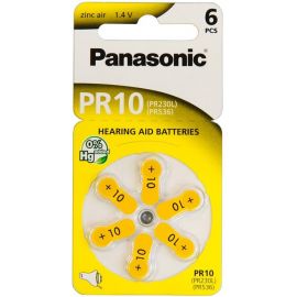 Panasonic Батарейка повітряно-цинкова PR230(10A, AC230E/EZ, ZA10, PR70, DA10) блістер, 6 шт.