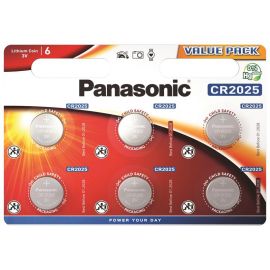 Panasonic Батарейка літієва CR2025 блістер, 6 шт.