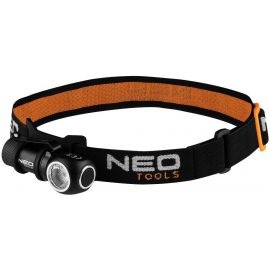 Neo Tools Ліхтар налобний акумуляторний, 700мА•год, 600лм, 6Вт, 4 функції освітлення, IPX4