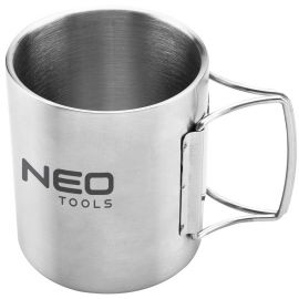 Neo Tools Кухоль туристичний, 320мл, складана ручка, нержавіюча сталь, чохол, 0.15кг