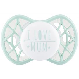 Nuvita Пустушка Air55 Cool 0міс+, симетрична, з ковпачком, I LOVE MUM світло-блакитний