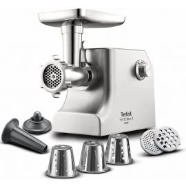 Tefal М'ясорубка HV10 8in1, 2200Вт, 5.5кг/хв, 3 решітки, насадка для ковбас, кеббе, 3 терки, метал