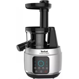 Tefal Соковитискач Juice&Clean шнековий 150Вт, чаша-0.8л, жмих-0.8л, пластик, сріблясто-чорний