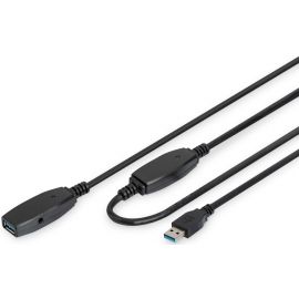 Digitus Подовжувач USB 3.0 Active Cable, A/M-A/F, 15м, чорний