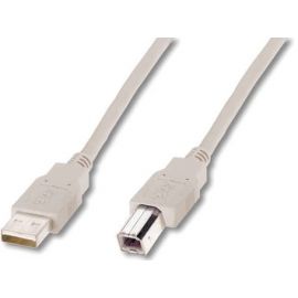 Digitus Кабель USB-A > USB-B синхронізації, 1.8м, бежевий