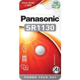 Panasonic Батарейка срібло-цинкова SR1130(390, V390, D390,SB-AU, SR54) блістер, 1 шт.