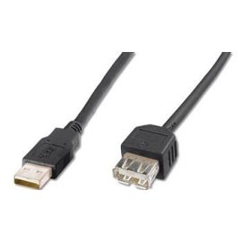 Digitus Кабель USB-A (M/F) заряджання/синхронізації, 1.8м, чорний
