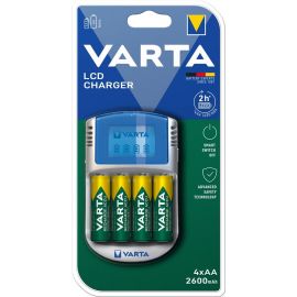 VARTA Зарядний пристрій LCD Charger + Акумулятор NI-MH AA 2600 мАг, 4 шт.