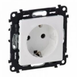 Legrand Valena LIFE розетка силова Schuko 16А 250В[зі шторками, автоматичні клеми, білий]