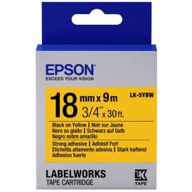 Epson LK-5YBW для LW-400/400VP/700 Strng adh Blk/Yell 18mm/9m