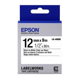 Epson LK4WBN для LW-300/400/400VP/700 Standard Black/White 12mm/9m