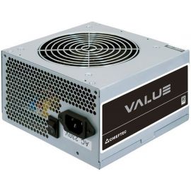 Chieftec Блок живлення Value (400W), >80%, 80+ White(230V Only), 120мм, 1xMB 24pin(20+4), 1xCPU 8pin(4+4), 2xMolex, 3xSATA, 1xPCIe 8pin(6+2), Bulk