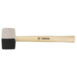 Topex Киянка гумова, 450г, 58мм, рукоятка дерев'яна, чорно-білий