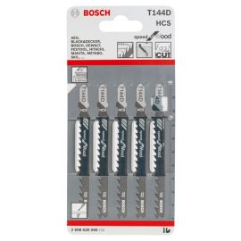 Bosch Полотно пиляльне для електролобзика по дереву T144D, 4-5.2х100мм, 5шт