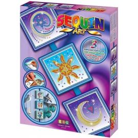 Sequin Art Набір для творчості SEASONS Космос, Сонце, Місяць і зірки