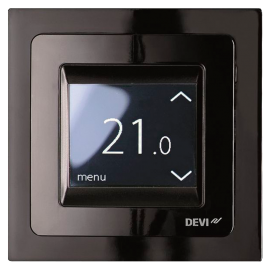 DEVI Терморегулятор DEVIreg Touch, сенсорний, 2 "екран, 85 х 85мм, макс. 16A, чорний