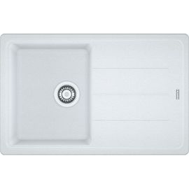 Franke Мийка кухонна Basis, фраграніт, прямокутник, з крилом, 780х500х200мм, чаша - 1, накладна, BFG 611-78, білий