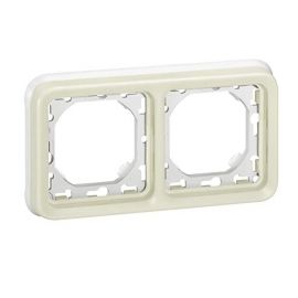 Legrand Plexo Legrand Супорт з рамкою для вбудованого монтажу 2 поста, білий