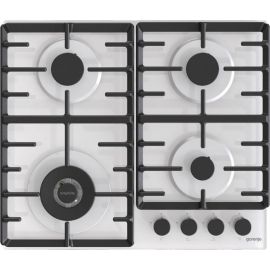 Gorenje Варильна поверхня газова на склі, 60см, чавун, білий