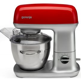 Gorenje Кухонна машина 1000Вт, чаша-метал, корпус-метал, насадок-7, сріблясто-червоний