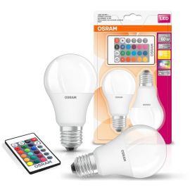 Osram Набір ламп 2шт LED E27 RGB 9Вт 2700К 806Лм пульт ДУ A60